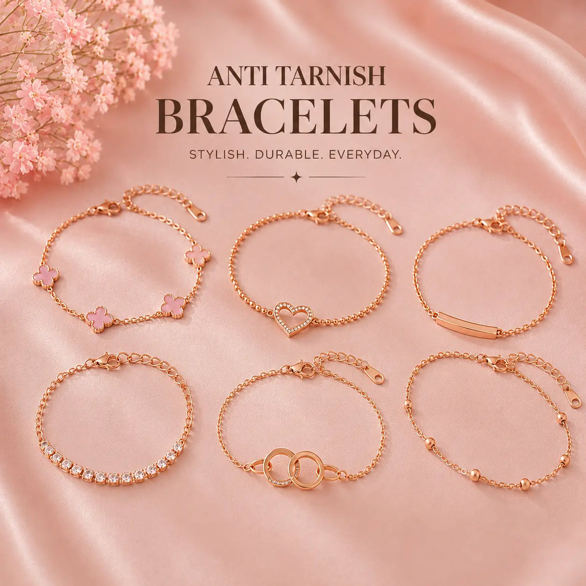 anti tarnish bracelets for women.