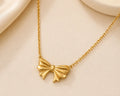 Golden Bow Anti Tarnish Necklace