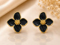 Midnight Blossom Anti Tarnish Floral Earrings