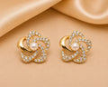 Pearl Bloom Anti Tarnish Floral Stud Earrings