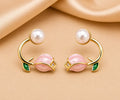 Pearl Blossom Anti Tarnish Statement Earrings