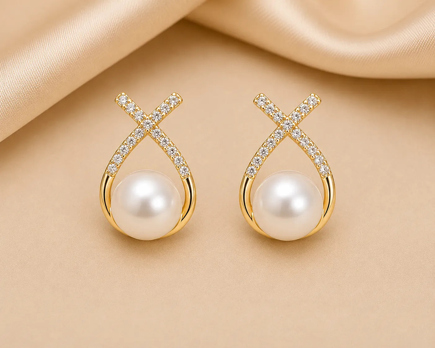 Pearl Luxe Anti Tarnish Stud Earrings