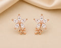 Rose Bloom Anti Tarnish Crystal Stud Earrings
