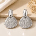 Silver Shell Statement Anti Tarnish Earrings