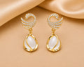 Swan Pearl Anti Tarnish Drop Earrings